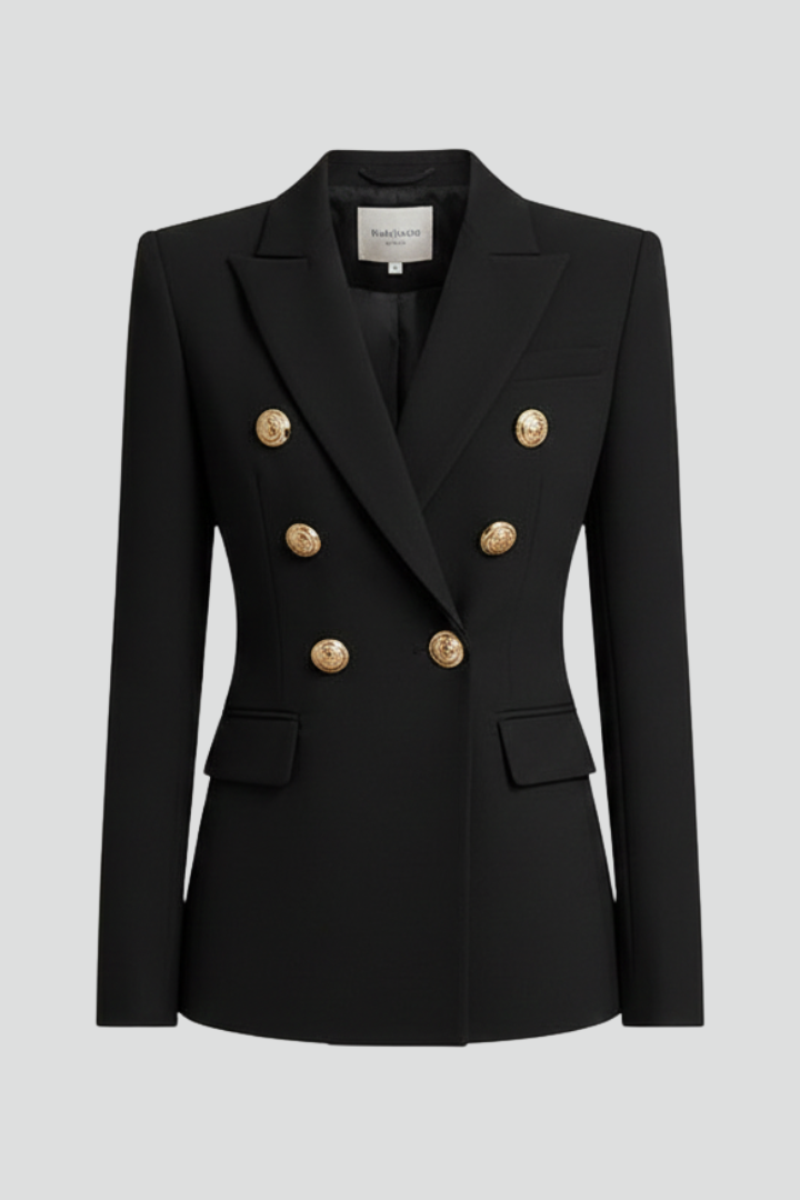 Rebecca | Double-Breasted Blazer with Gold-Tone Buttons for Women