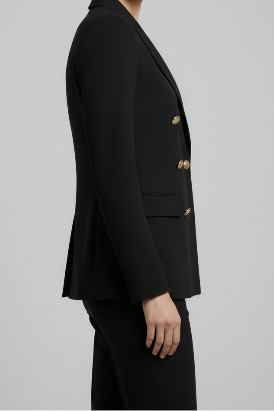 Rebecca | Double-Breasted Blazer with Gold-Tone Buttons for Women