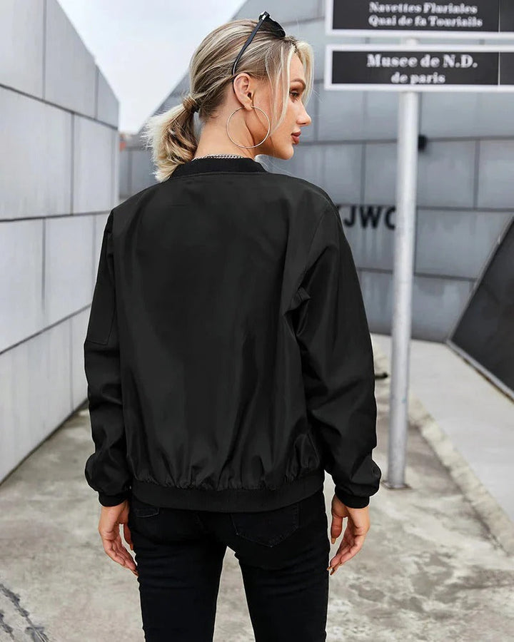 Chiara | Classic Zip Bomber Jacket For Women