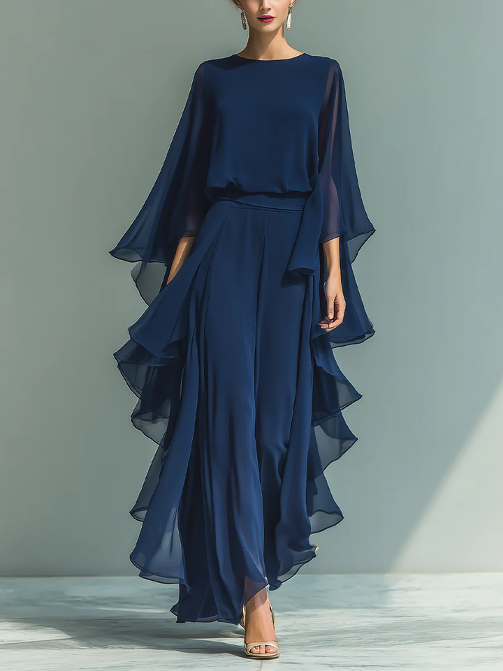 Aurelia | Elegant Flowing Evening Jumpsuit
