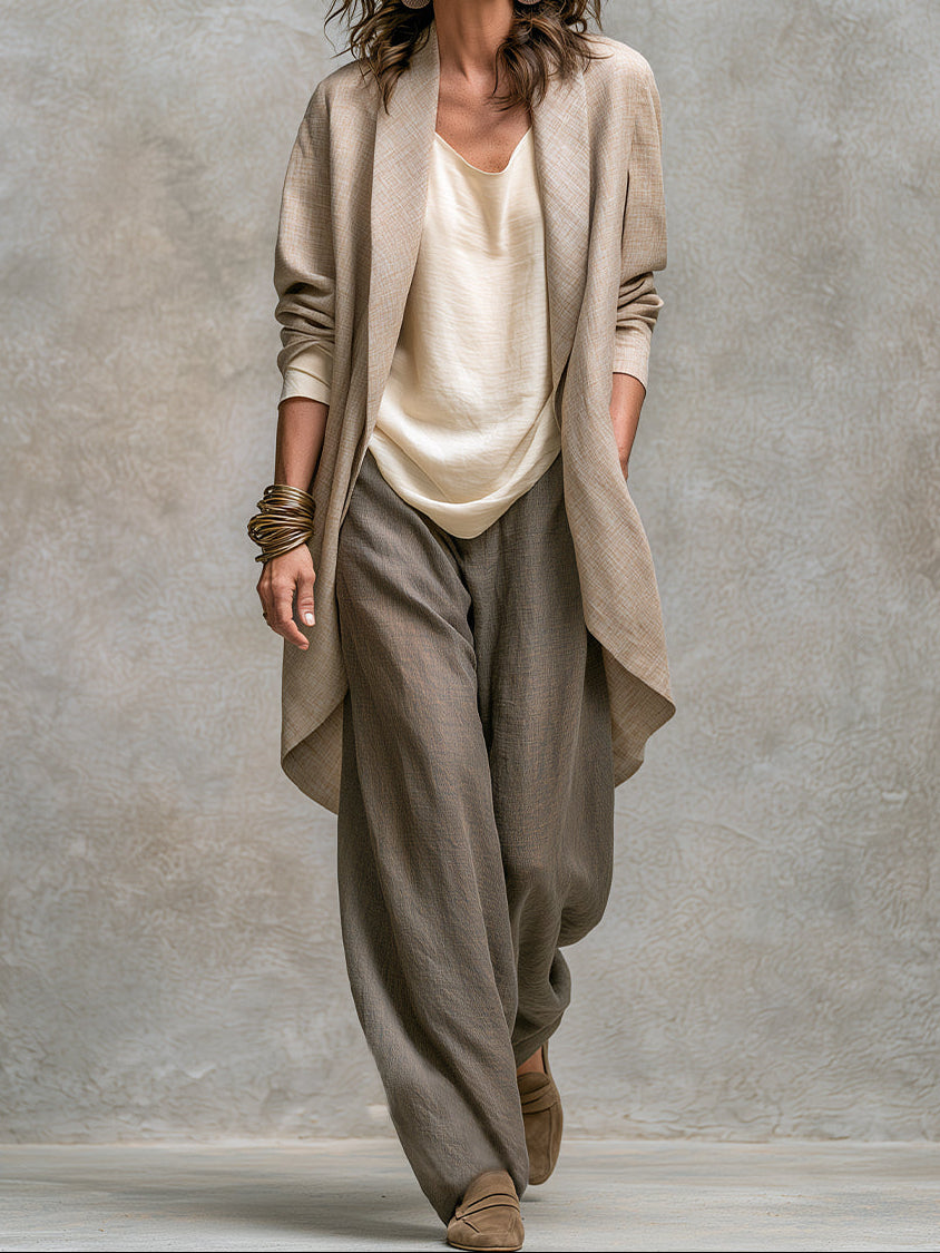 Edwina | Three-Piece Wide-Leg Suit Set