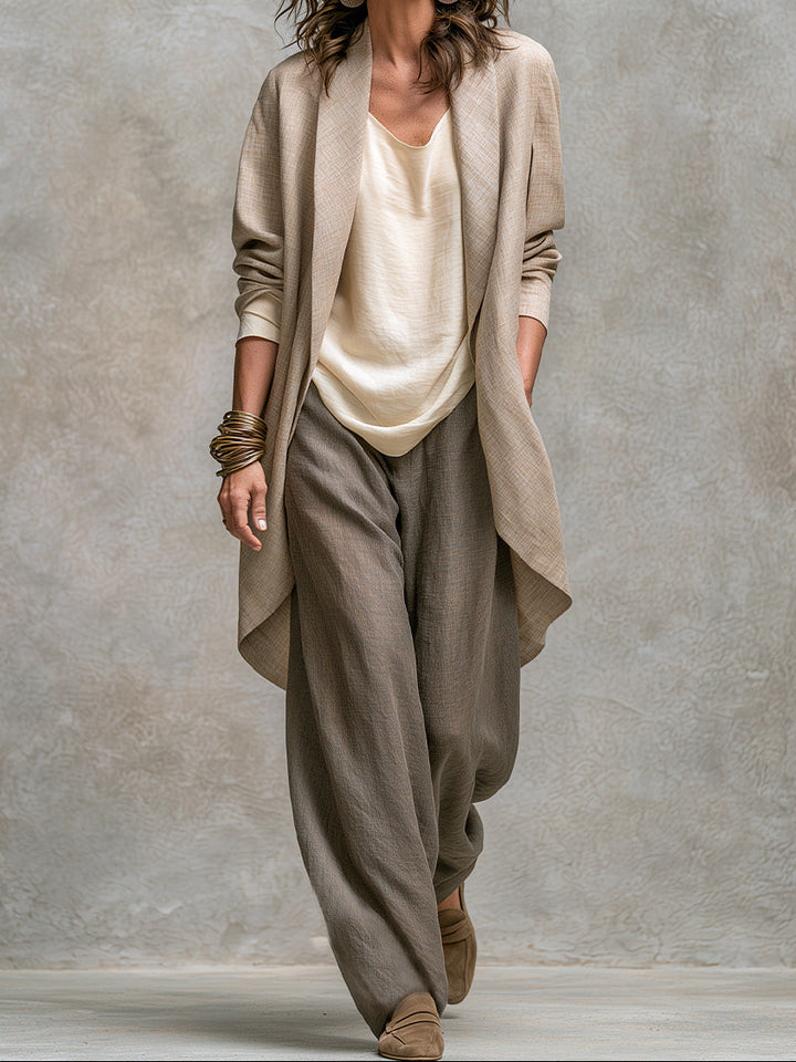 Edwina | Three-Piece Wide-Leg Suit Set
