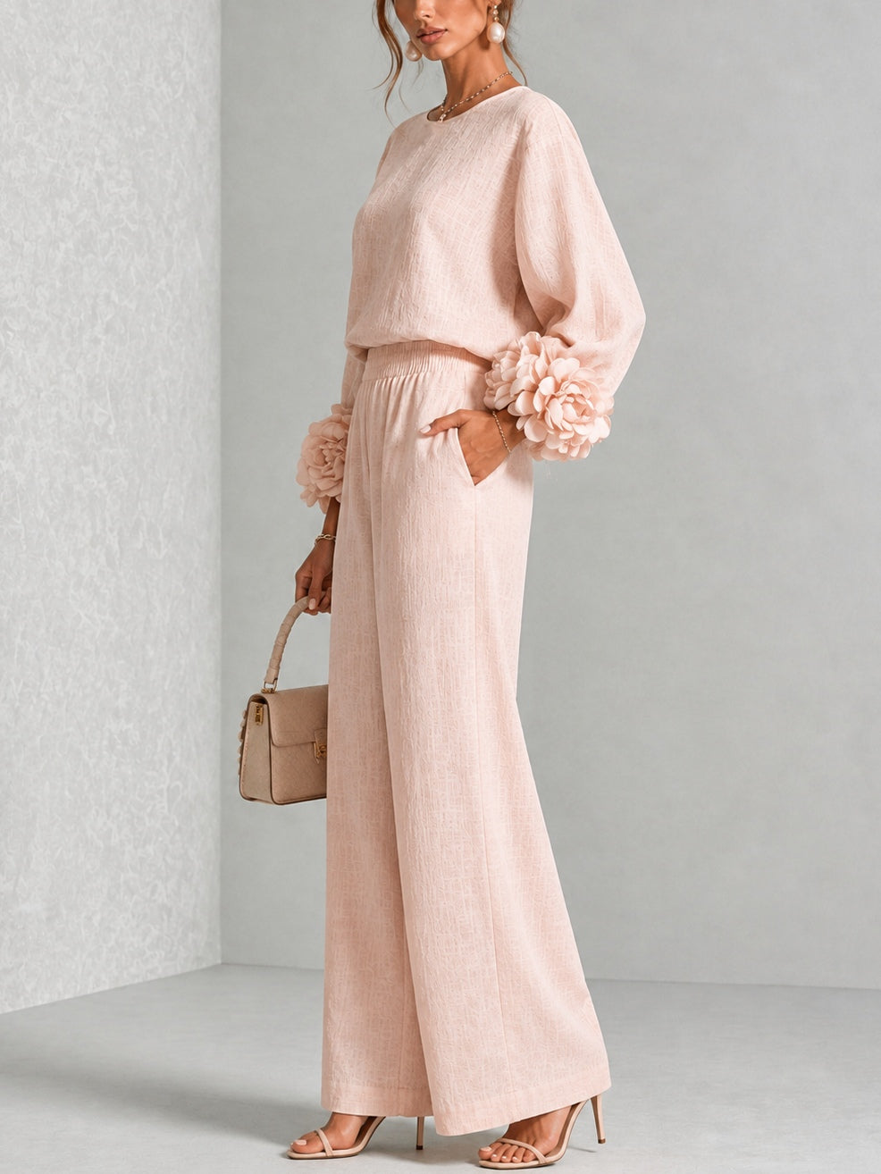 Rosalie | Floral Cuff Two-piece Set