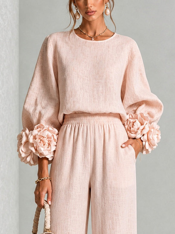 Rosalie | Floral Cuff Two-piece Set
