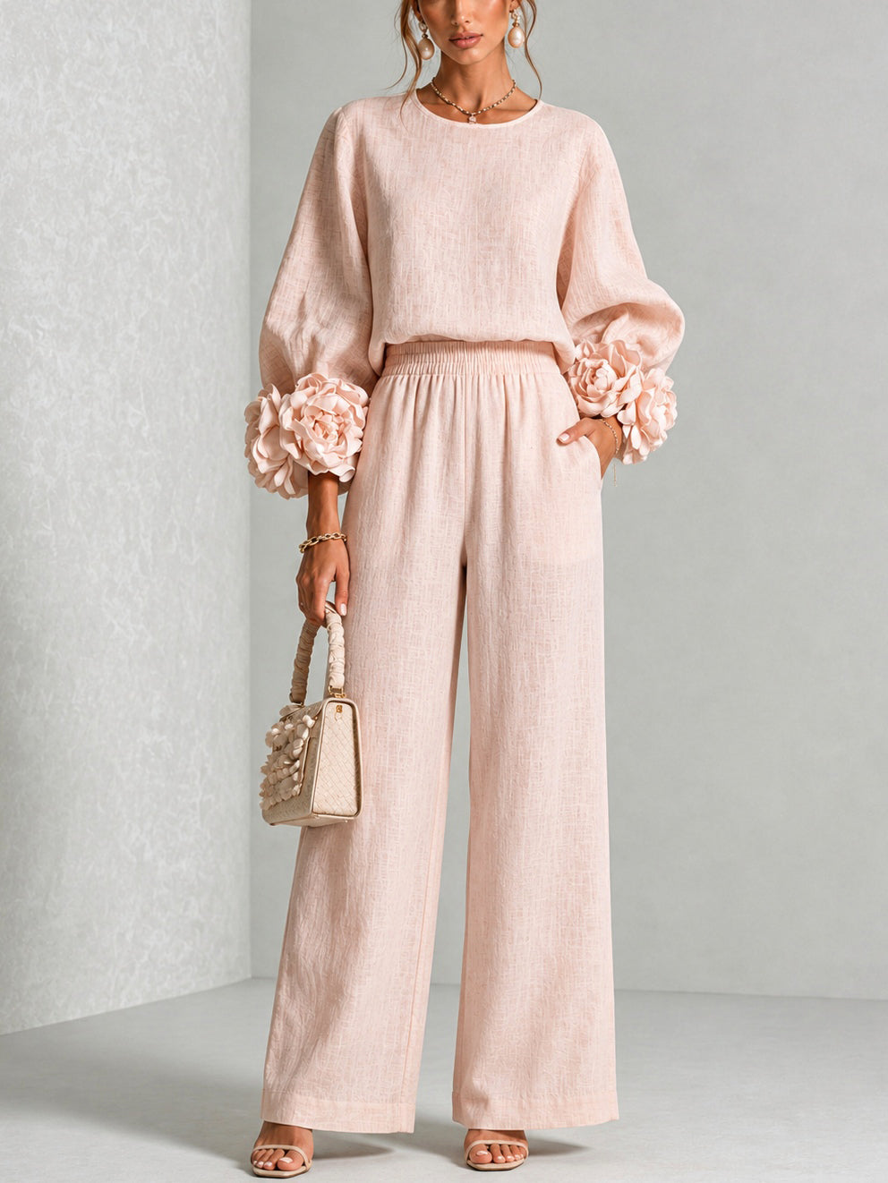 Rosalie | Floral Cuff Two-piece Set