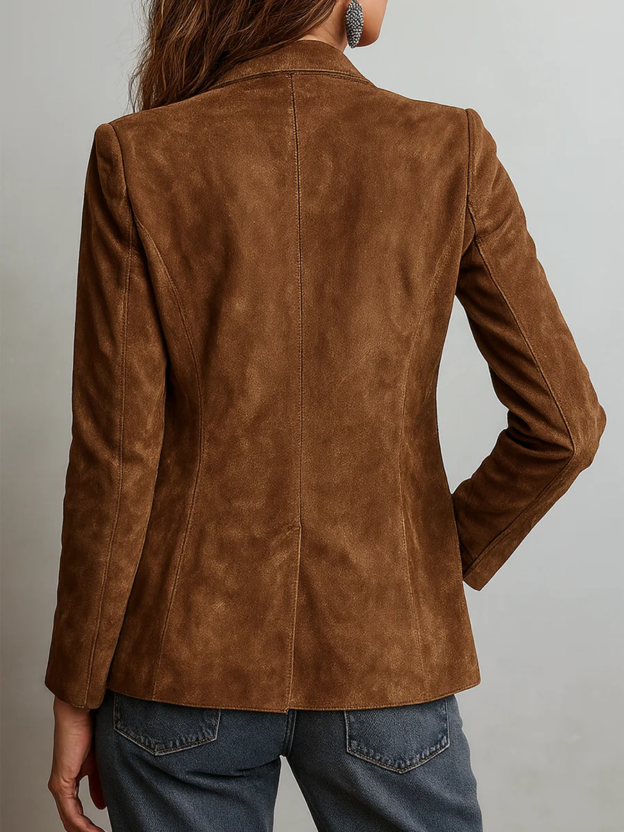Lucia | Vintage Brown Suede Jacket