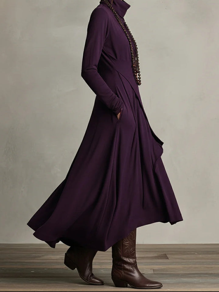 Arielle | Vintage Asymmetrical Turtleneck Dress