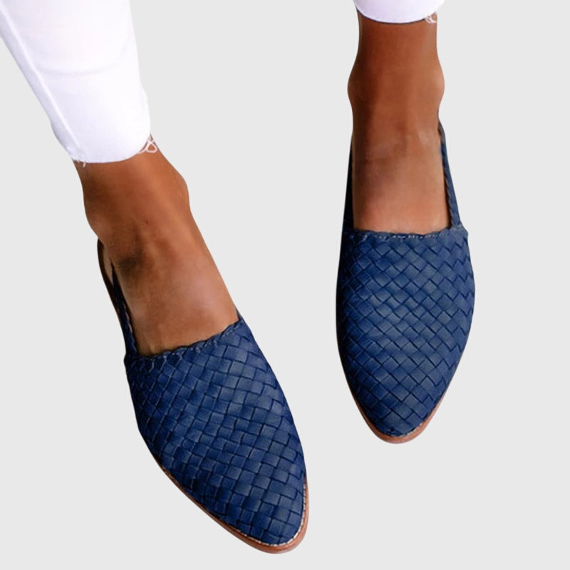Helen | Women's Orthopaedic Woven Slingback Flats with Adjustable Strap for Summer