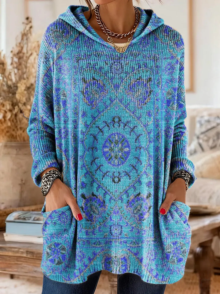Alice | Retro Ethnic Print Hooded Tunic
