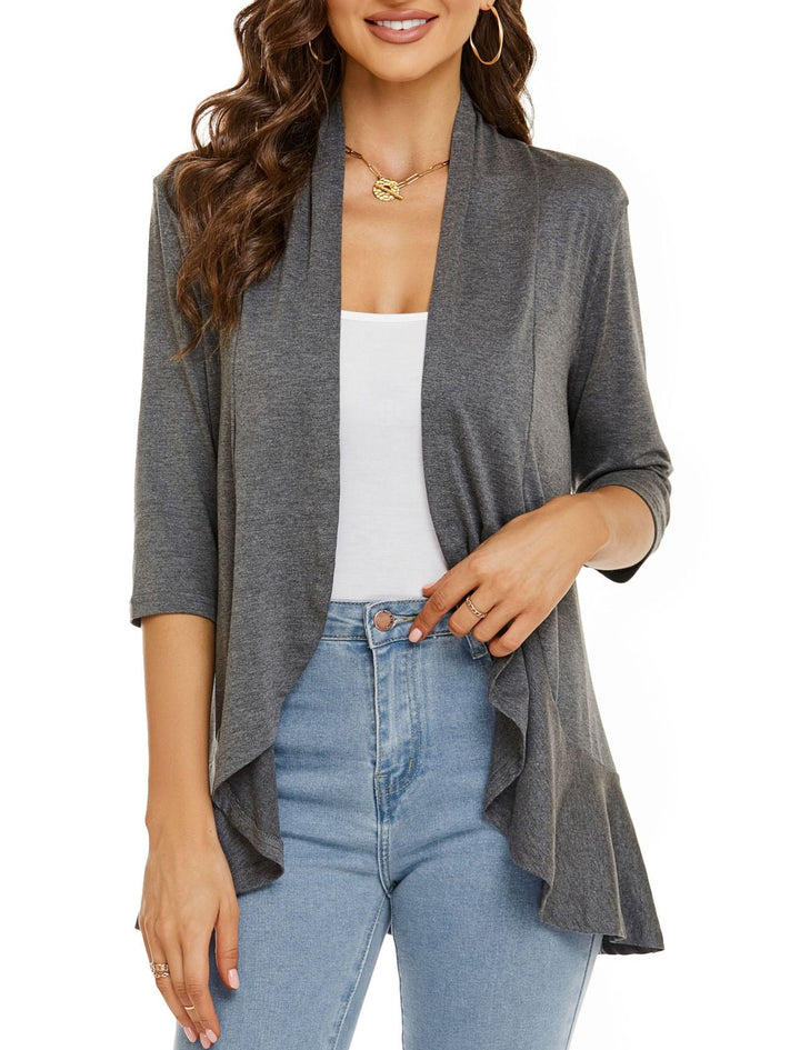 Bella | Women's Open Front Draped Cardigan