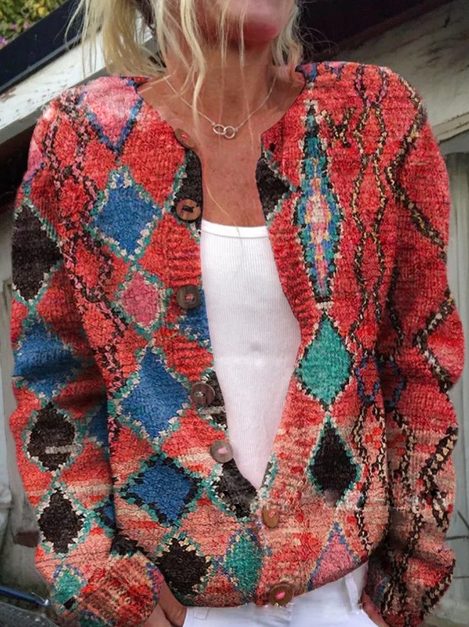 Jacqueline | Knitted Vest with Floral Pattern