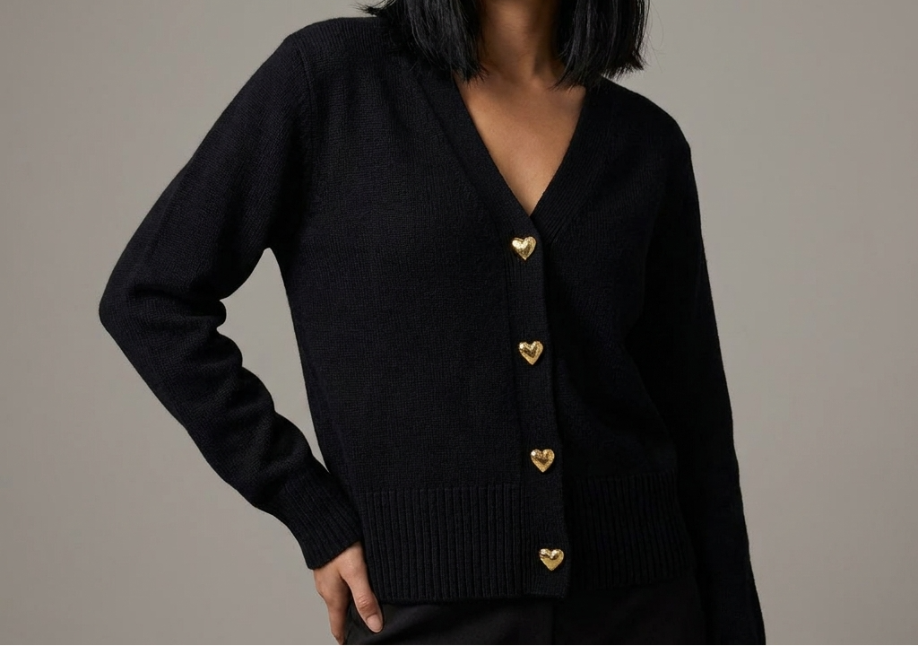 Ellie | Cozy Heart Button Cardigan