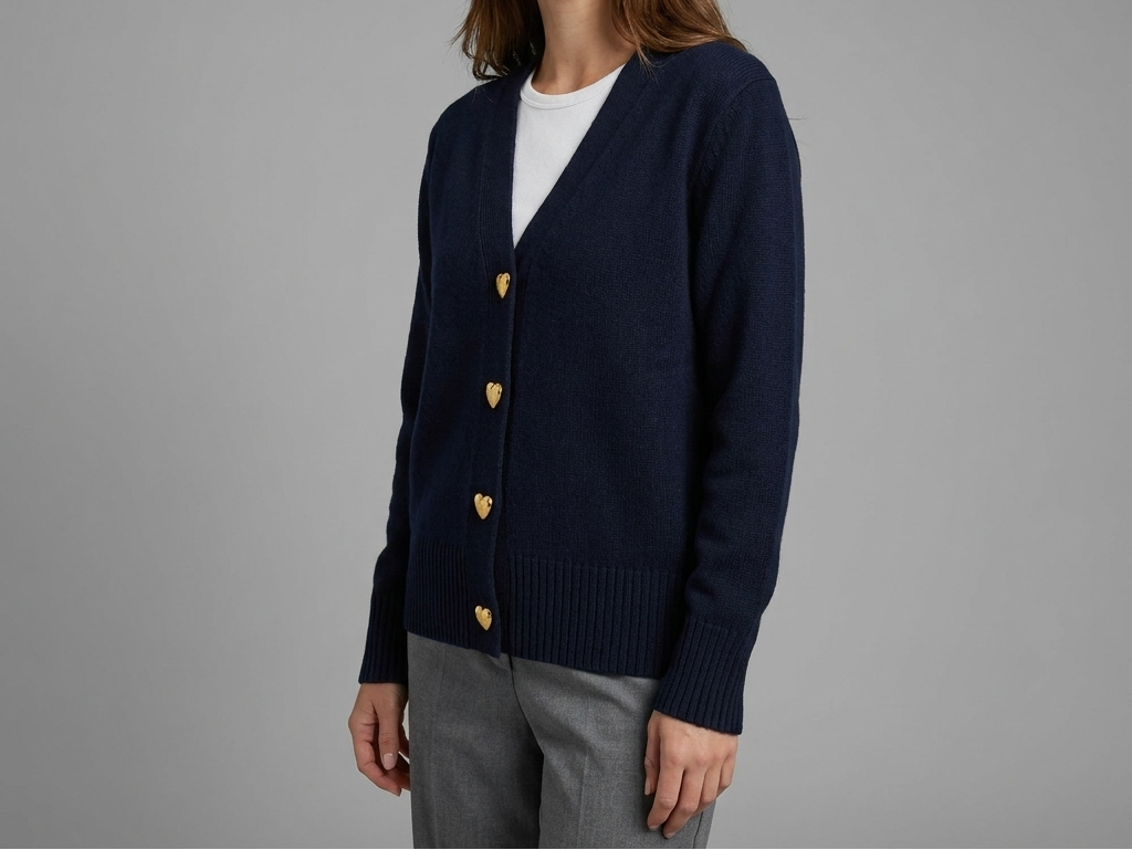 Ellie | Cozy Heart Button Cardigan