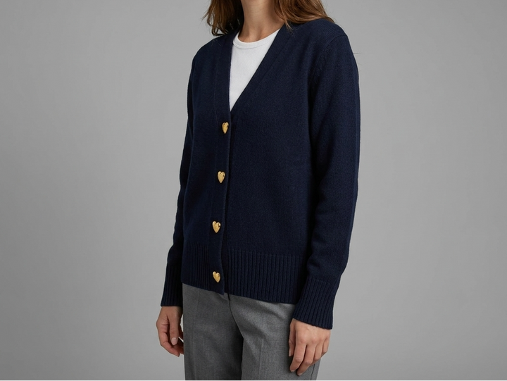 Ellie | Cozy Heart Button Cardigan