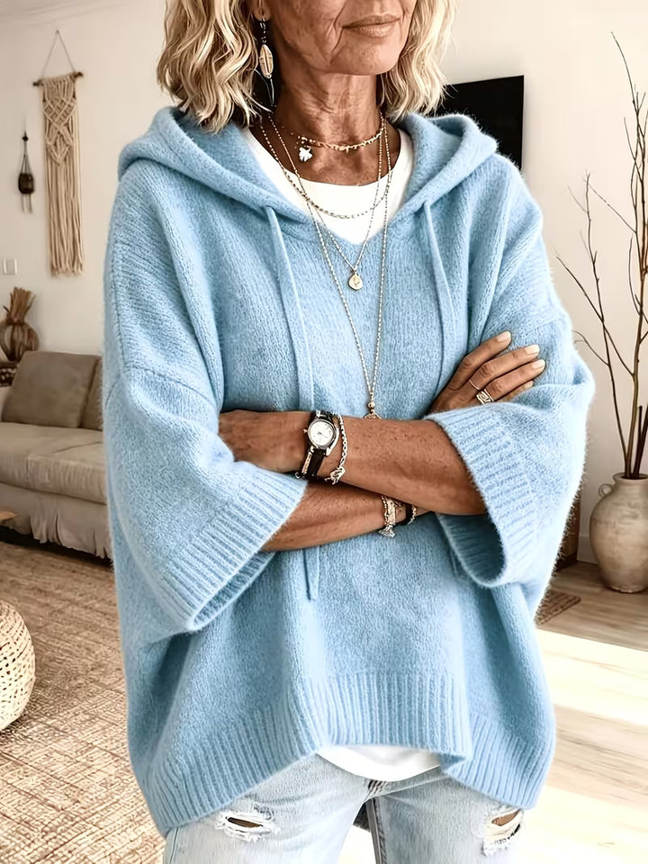 Giselle | Cozy Hooded Knit Poncho