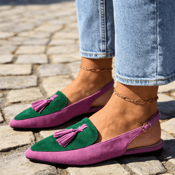 Marisa | Slingback Mules with Tassels