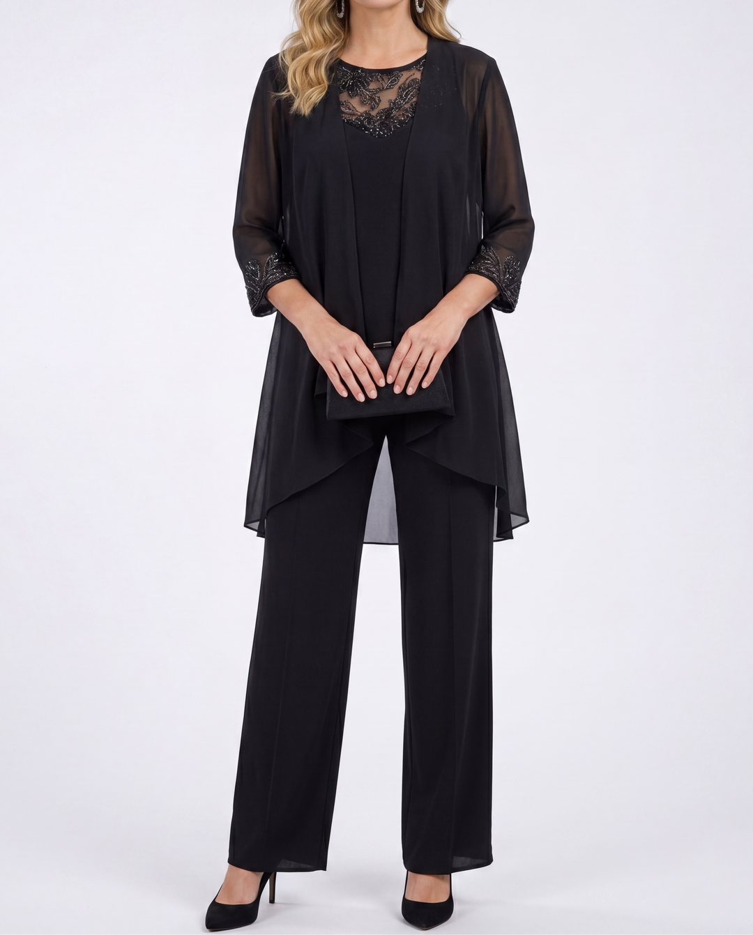 Eleanor | Flowing Jacket & Wide-Leg Pant Set