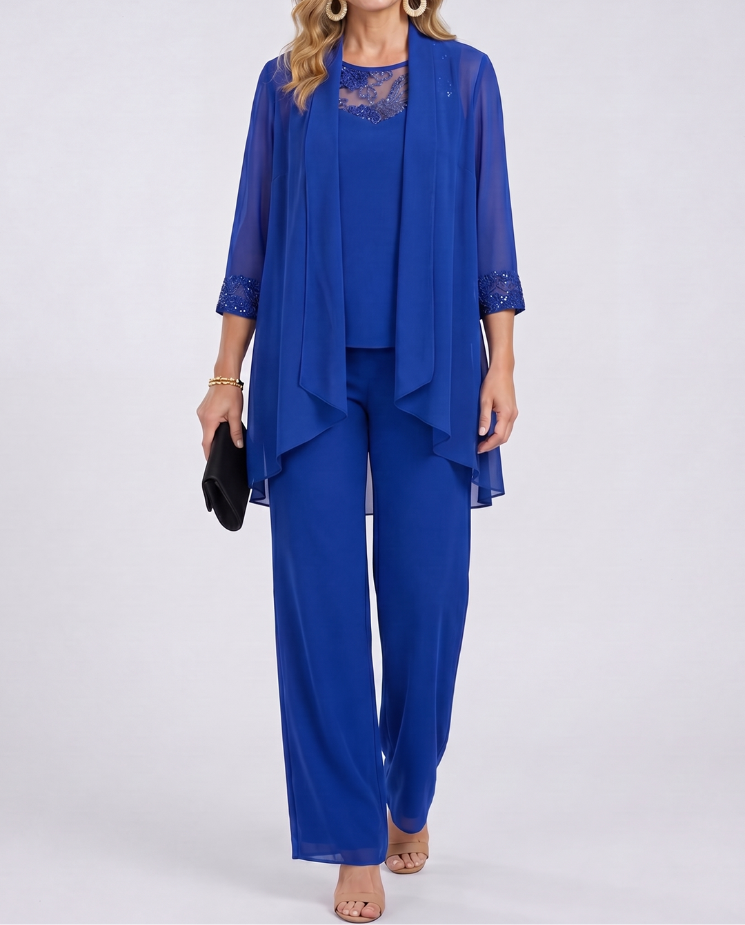 Eleanor | Flowing Jacket & Wide-Leg Pant Set