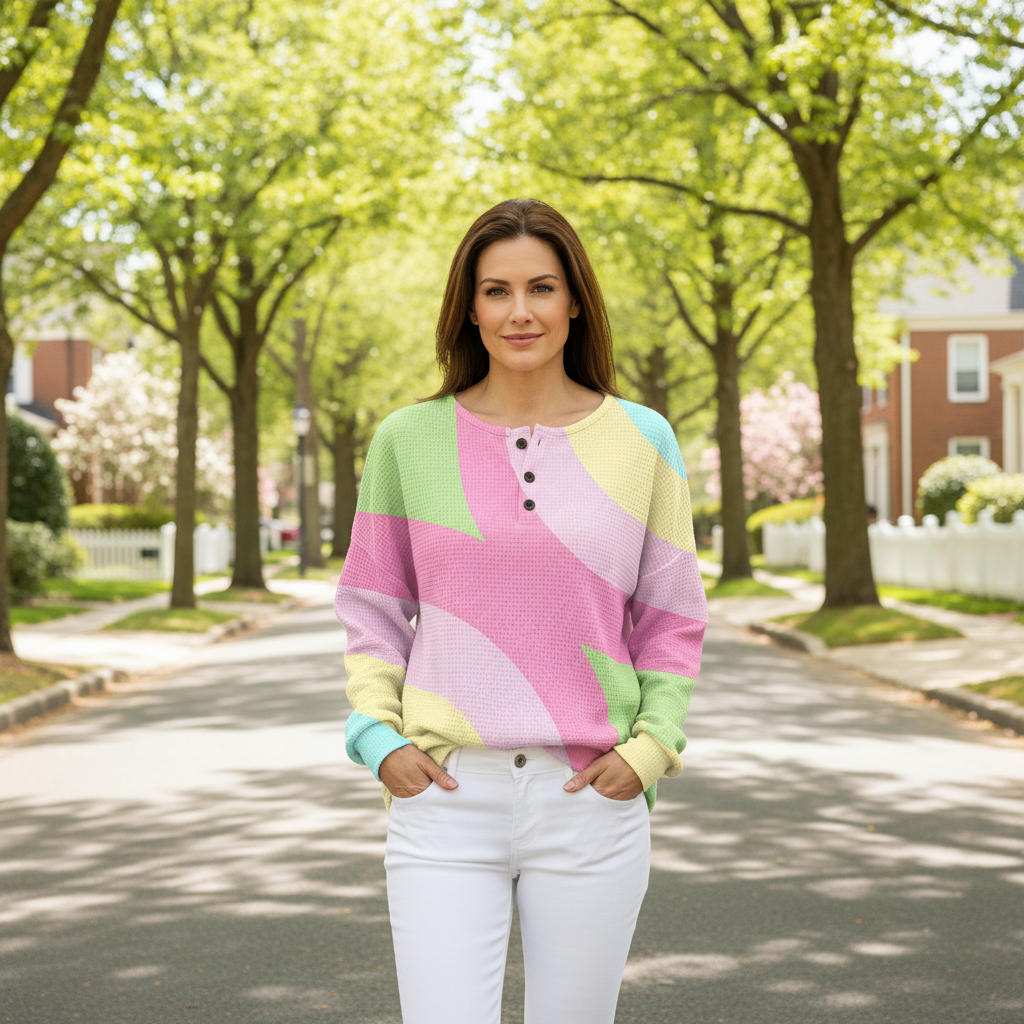 Vera | Sweater with Abstract Geometric Pattern