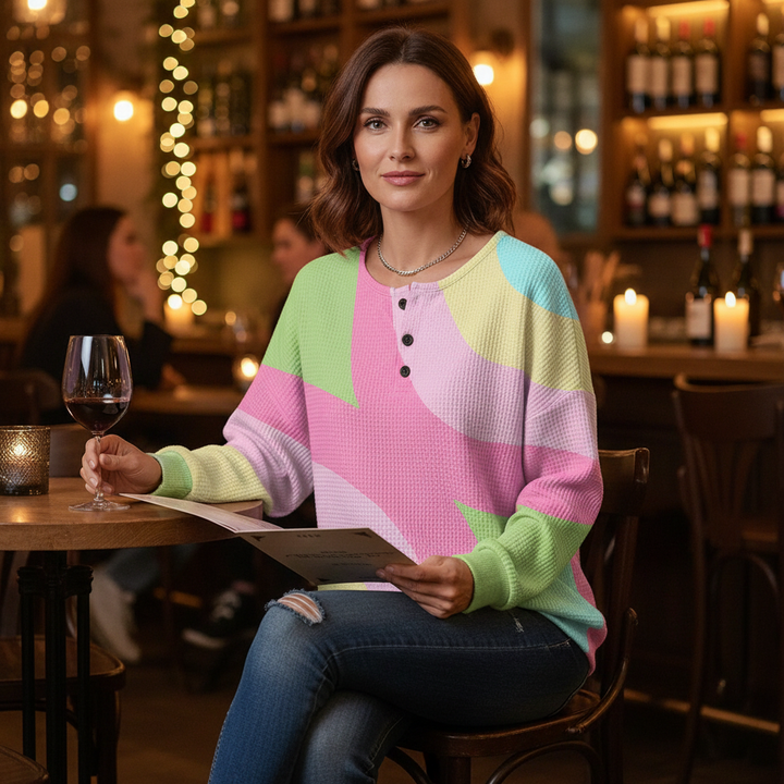 Vera | Sweater with Abstract Geometric Pattern