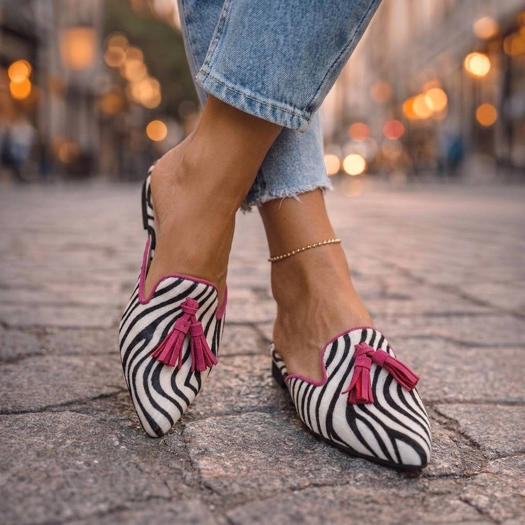 Serafina | Pointed Slides with Tassels