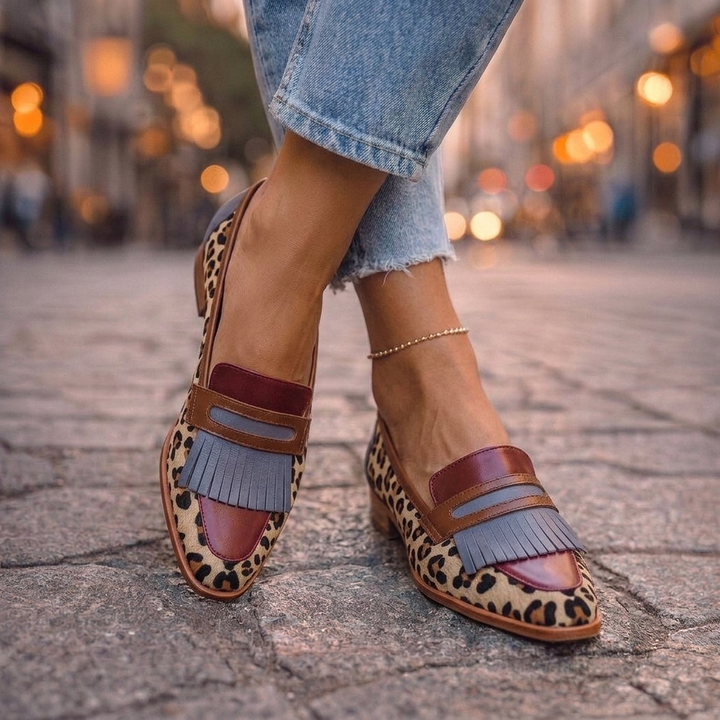 Bianca | Square-Toe Loafers with Tassels