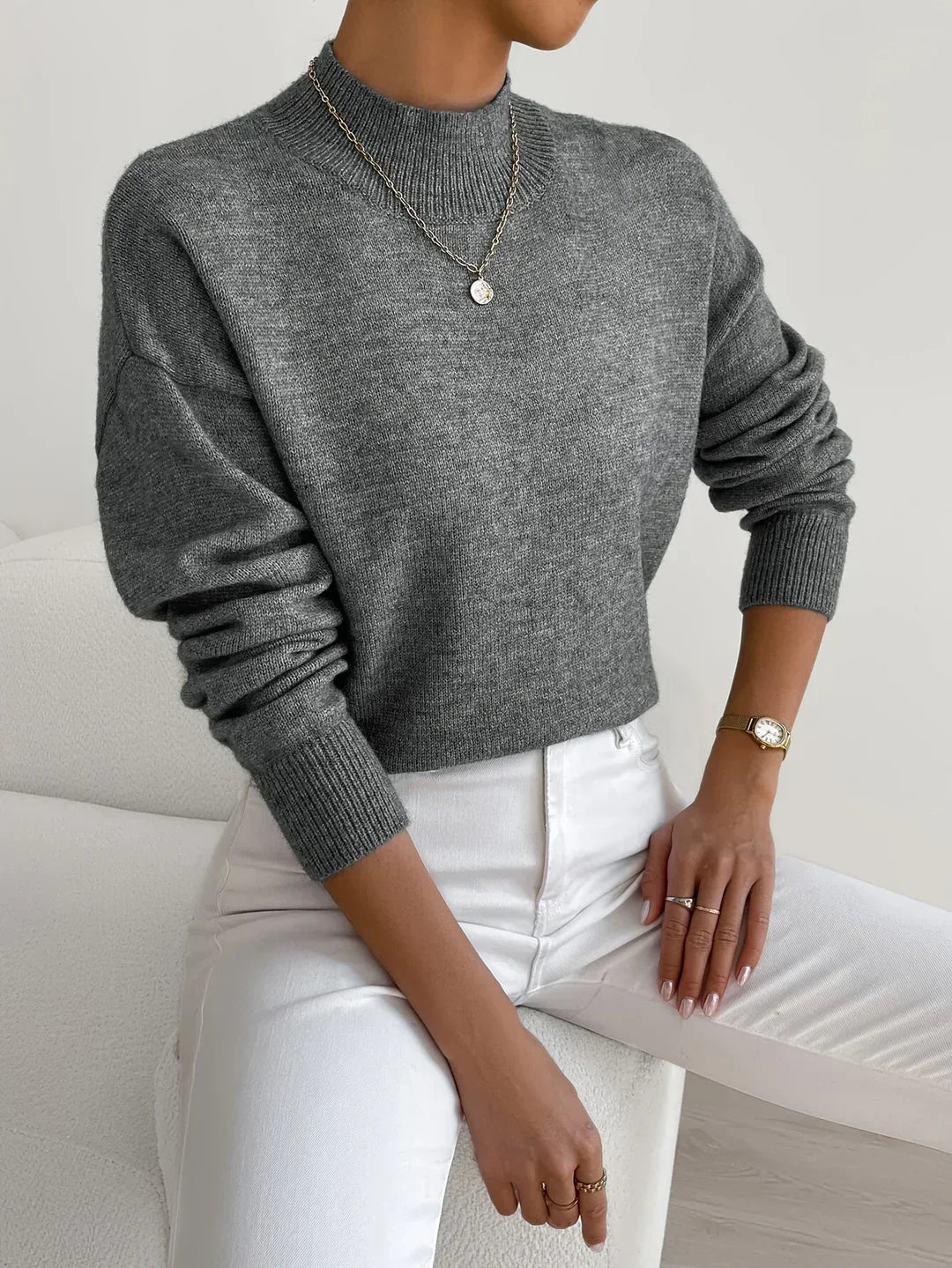 Dianne | Elegant Ribbed Turtleneck Sweater Women