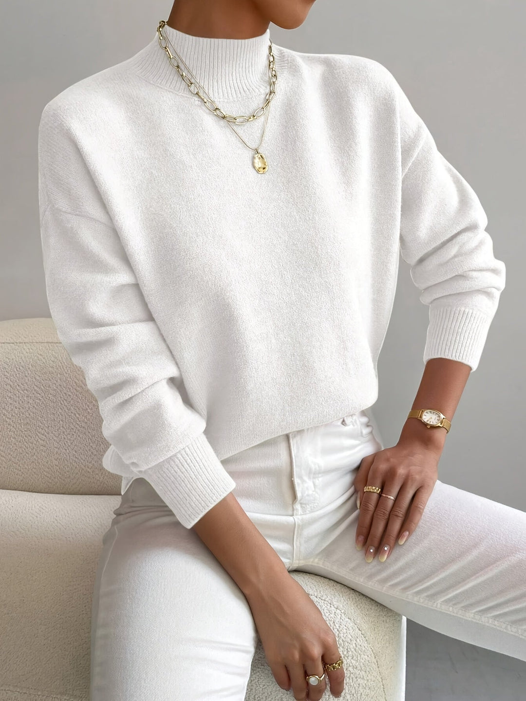 Dianne | Elegant Ribbed Turtleneck Sweater Women