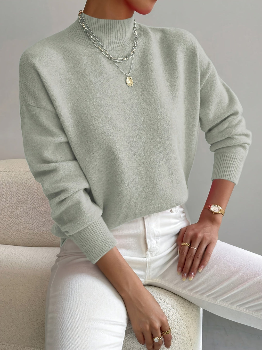 Dianne | Elegant Ribbed Turtleneck Sweater Women