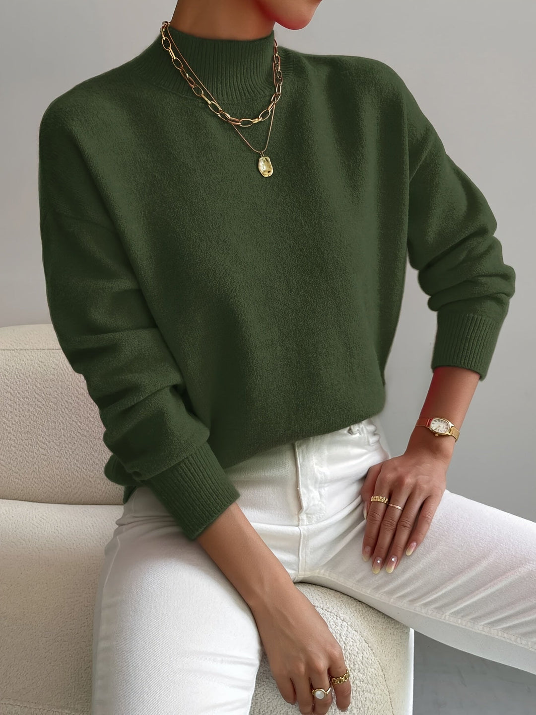 Dianne | Elegant Ribbed Turtleneck Sweater Women