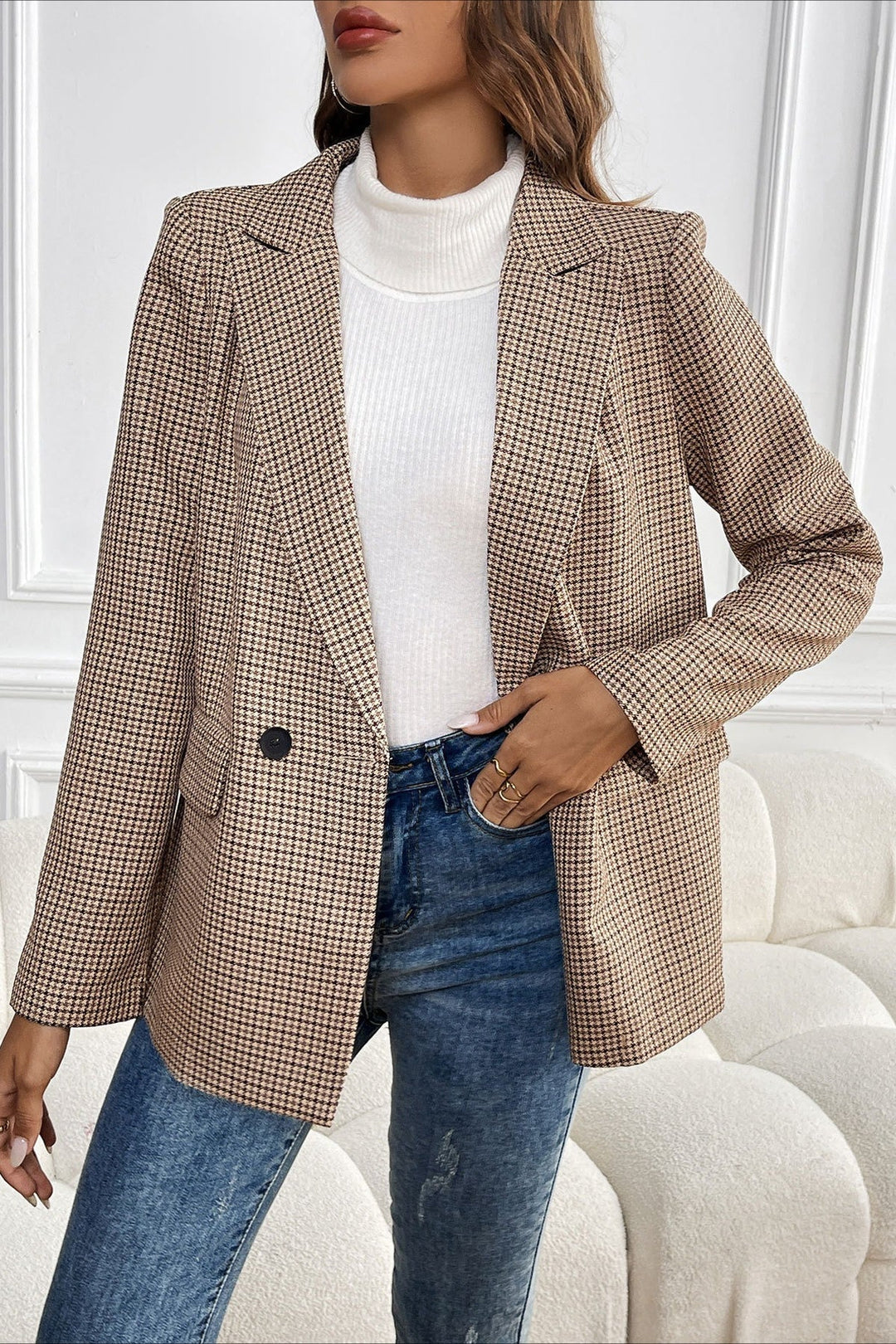 Beatrice | Vintage Houndstooth Blazer
