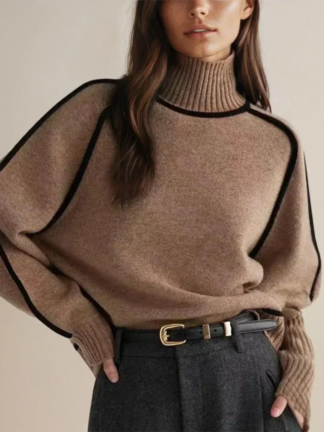 Sally | Women's Knit Turtleneck Sweater